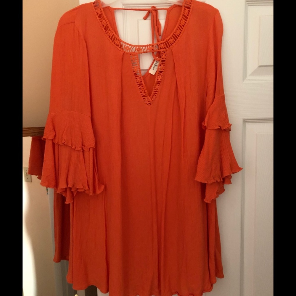 Umgee Tunic with Tiered Sleeves